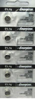 Energizer 329 Button Cell Silver Oxide SR731SW Watch Battery Pack of 5 Batteries
