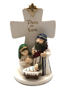 Nativity Scene "Peace on Earth" Cross 15cm (NST10145)