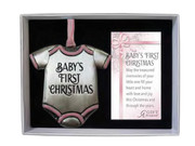 Christmas Ornament, Baby's 1st Christmas Pink(CO894P)
