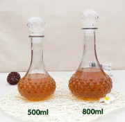 Cruet Set of 2, Teardrop shaped cut glass 500ml (CWCR3) 