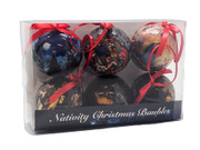 Christmas Ornament Baubles Set 6: Nativity 6cm (CX10201)