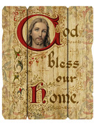 Vintage Frame: Bless Home Jesus (PL200HB)