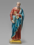 Plaster Statue: St Peter 30cm