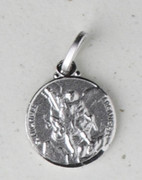 Sterling Silver Round Medal: St Michael (ME1019)