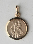 9kt Gold Pendants: St Christopher 13mm (ME910)