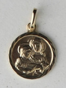 9kt Gold Pendants: St Anne 13mm (ME921)