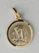 9kt Gold Pendant: Our Lady of Sorrow 13mm (ME9AD)