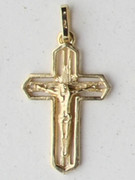 9kt Gold Pendant: Crucifix 28mm (CR9102)