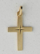 9kt Gold Pendant: Cross 24mm (CR9011)