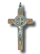 St Benedict Crucifix: 8cm Wood (CR8SB)