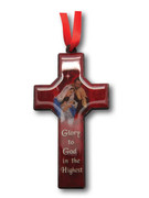 Christmas Ornament Cross: Glory To God 10cm (NST1866)