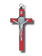 St Benedict Crucifix: 20cm Red (CR20SBR)