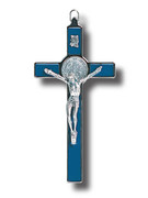 St Benedict Crucifix: 20cm Blue (CR20SBB)
