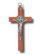 St Benedict Crucifix: 20cm Dark Wood (CR20SBN)