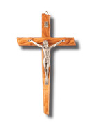 Wall Crucifix Olive Wood 25cm (CROLN25)