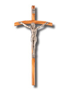 Wall Crucifix, Olive Curved Wood-30cm (CROCL30)