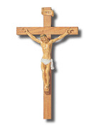 Wall Crucifix, Light Wood 54cm (CRART5)