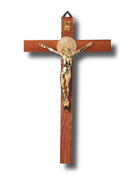 Wall Crucifix, Wood Plastic Corpus 25cm (CRMP25)