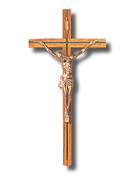 Wall Crucifix, Wood with Plastic Corpus 30cm (CR763C1)
