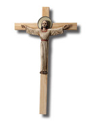 Large Wall Crucifix: Risen Christ Hand Painted 63cm