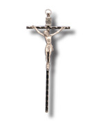 Metal Wall Crucifix: Silver 13cm (CR51130S)