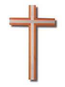 Wall Cross: Wooden/Metal Inlay 40cm (CRLZ40C)