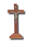 Standing Crucifix Wood and Metal Corpus 23cm (CRMP20)
