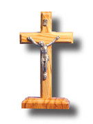Standing Crucifix: Olive Wood 11cm (CROLLB9)