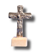 Standing Crucifix: Metal Trinity 8.5cm (CR89)
