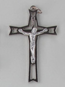 Crucifix Pendant: Hollow Metal Cross 6.5cm Silver (CR5763S)