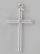 Cross Pendant: Silver Tubular 4cm (CRTR40S)