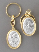 Keyring: Double Sided: Holy Family/Holy Spirit