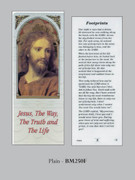 Bookmark: Head Jesus / Footprints 