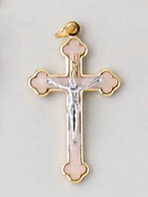 Small Crucifix: Pink Enamel 40mm (CRS35P)