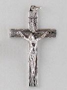 Small Crucifix: Nickel Plated 45mm (CR16445)