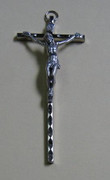 Wall Crucifix: All Silver 90mm (CR5190)