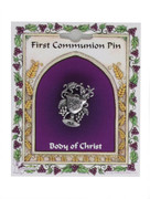 Communion Pin, All Metal Chalice and Grapes (TT191)
