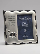 Communion Gift Photo Frame: Silver Plated Scallop(PLC1463)