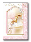 Baptism Keepsake/Card: Girl (CDB7861)