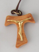 Tau Crucifix (Small): Olive Wood 45mm (CRT9C)
