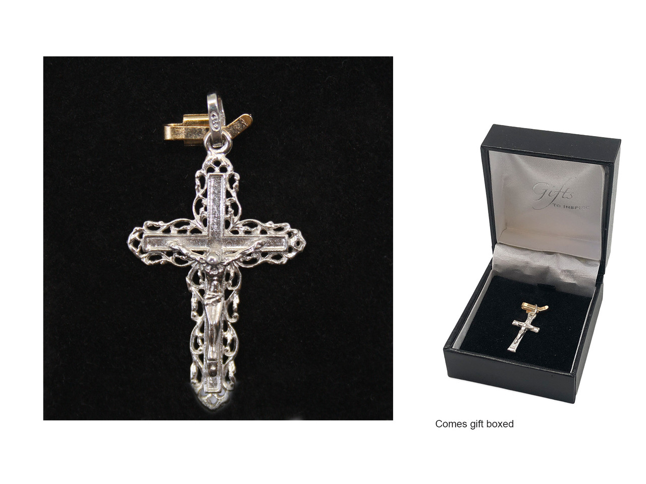 Sterling Silver Pendant: 40mm Filigree 