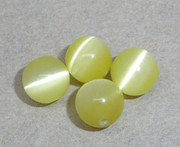 Cat's Eye Beads 8mm Round Lemon x 50 (G8017)