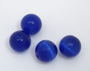 Cat's Eye Beads 8mm Round Dark Blue x 50(G8023)