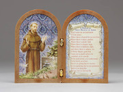 Bi-fold plastic plaque: St Francis (PL111112)