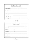 Confirmation Candidate Card (CF001)