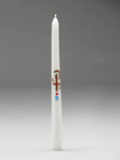 Baptism Candle: 25cm Pax Symbol