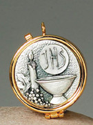 Pyx: Pewter Top Chalice/Candle (CW393)