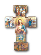 Wooden Cross: Multi-Image Life of Jesus (CR1231)