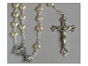 Communion Rosary: Heart Shape Pearl Bead (RX340CO)