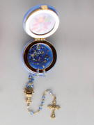 Communion Rosary: 4mm Crystal Blue Bead (RX04CB)
